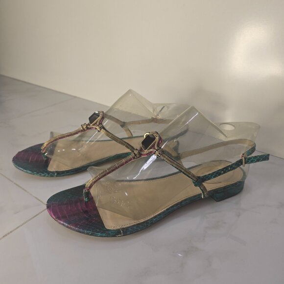 Vince Camuto VC Signature Snakeskin Leather Sandals - Picture 5 of 7